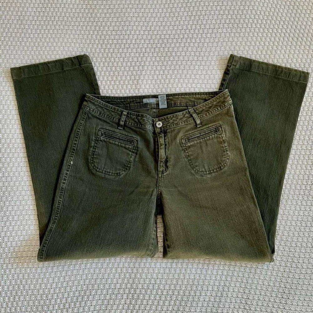 Chico's Dark Olive Flare Jeans